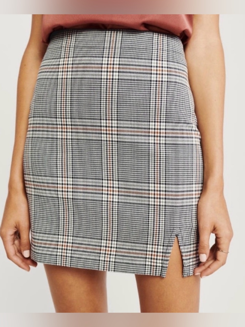 Abercrombie & Fitch Grey Plaid Skirt